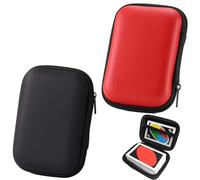 Tcnzdy 2 bolsas para guardar cartas, mini viaje, portátil, para guardar tarjetas de juego, para juegos al aire libre o fiestas (rojo, negro)