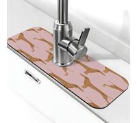 Tcoay 1 Alfombrilla de Secado para Bandeja de Goteo de manija de Grifo, Almohadillas de succión envolventes para Grifo，Perro Vizsla Perros Perro Lindo Mascota Perro Vizslas