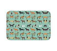 Tcoay Alfombra Antideslizante, Absorbente, para baño, Entrada, etc., con diseño de Caballo.