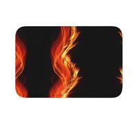 Tcoay Alfombra Antideslizante para baño, Absorbente, con diseño de Llamas de dragón y Fuego.