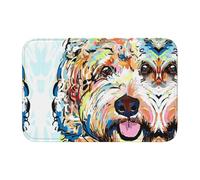 Tcoay Alfombra Antideslizante y Absorbente para baño, con diseño de Perro Bichón Frisé.