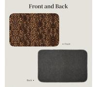 Tcoay Alfombra Antideslizante y Absorbente para baño, con Estampado Animal de Leopardo marrón.