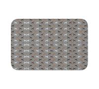 Tcoay Alfombra Antideslizante y Absorbente para baño, Ideal para Decorar el Suelo atigrado, Gris y con Estampado de Perros bóxer.