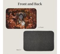 Tcoay Alfombra Antideslizante y Absorbente para baño, Ideal para Decorar el Suelo. Diseño con Perros bóxer en otoño.