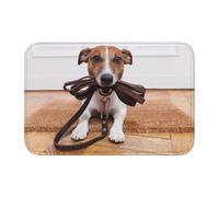 Tcoay Alfombra Antideslizante y Absorbente para baño, Ideal para Decorar el Suelo. Diseño con Perros Jack Russell Terrier.