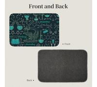 Tcoay Alfombra Antideslizante y Absorbente para baño, Ideal para Decorar el Suelo. Diseño con temática de química.