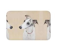 Tcoay Alfombra Antideslizante y Absorbente para baño, Ideal para Decorar el Suelo. También Sirve como tapete de Entrada o tapete para Perros Whippet.