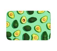 Tcoay Alfombra Antideslizante y Absorbente para baño, Ideal para la Entrada o como tapete Decorativo. Diseño con Aguacate Verde Fresco Buscan un Estilo de Vida Activo.