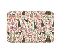 Tcoay Alfombra Antideslizante y Absorbente para baño, tapete de Entrada, con Estampado de Perro Galgo.