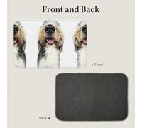 Tcoay Alfombra Antideslizante y Absorbente para baño, tapete de Entrada, diseño de Perro Bearded Collie con Nariz Graciosa