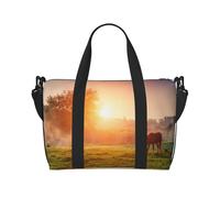 Tcoay Bolsa de playa Caballo al Atardecer para mujer - Bolsos de hombro reutilizables de viaje