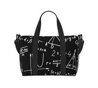 Tcoay Bolsa de playa reutilizable para mujer, diseño de álgebra, geometría, matemáticas abstractas.