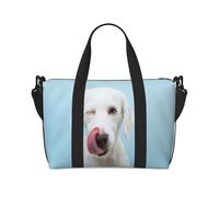 Tcoay Bolso de playa con diseño de labrador divertido para mujer: bolsos de hombro reutilizables para viaje.