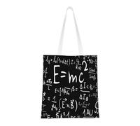 Tcoay Bolso de tela reutilizable para ir de compras, bolsa de mano para la compra, bolsa de hombro de lona multiusos,Ley de fórmula física E=Mc2