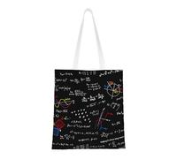 Tcoay Bolso de tela reutilizable para ir de compras, bolsa de mano para la compra, bolsa de hombro de lona multiusos,Ecuación matemática Fórmulas matemáticas
