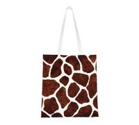 Tcoay Bolso de tela reutilizable para ir de compras, bolsa de mano para la compra, bolsa de hombro de lona multiusos,Diseño de patrón de jirafa africana