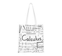 Tcoay Bolso de tela reutilizable para ir de compras, bolsa de mano para la compra, bolsa de hombro de lona multiusos,Matemáticas Geometría Geek Cálculo