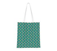 Tcoay Bolso de tela reutilizable para ir de compras, bolsa de mano para la compra, bolsa de hombro de lona multiusos,Animales de granja de vacas de Jersey Vaca Ganado Granja Jersey