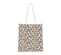 Tcoay Bolso de tela reutilizable para ir de compras, bolsa de mano para la compra, bolsa de hombro de lona multiusos,Beagles