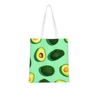 Tcoay Bolso de tela reutilizable para ir de compras, bolsa de mano para la compra, bolsa de hombro de lona multiusos,Aguacate verde fresco Fitness Personas Ejercicio