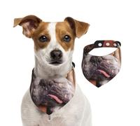 Tcoay Bulldogs ingleses bozal Mascotas Perros durmiendo,Pañuelo con Babero para Mascotas, pañuelo para Perros y Gatos, Babero de Toalla, Bufanda Ajustable para Mascotas,L