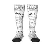 Tcoay Calcetines cálidos para adultos para hombres y mujeres, calcetines deportivos de poliéster, matemáticas, geometría, cálculo.