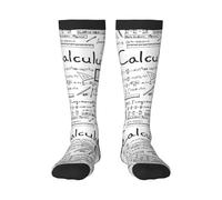 Tcoay Calcetines cálidos para adultos para hombres y mujeres, calcetines deportivos de poliéster, matemáticas, geometría, cálculo.
