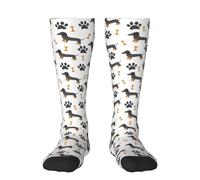 Tcoay Calcetines cálidos para adultos para hombres y mujeres, calcetines deportivos de poliéster, perro salchicha