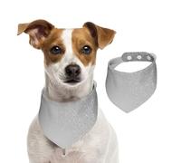 Tcoay Diagonal Gris Plata Brillante,Pañuelo con Babero para Mascotas, pañuelo para Perros y Gatos, Babero de Toalla, Bufanda Ajustable para Mascotas,L