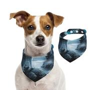 Tcoay El resentimiento del Lobo,Pañuelo con Babero para Mascotas, pañuelo para Perros y Gatos, Babero de Toalla, Bufanda Ajustable para Mascotas,S