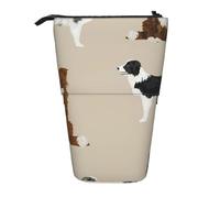 Tcoay Estuche para lápices de pie, Estuche telescópico, Organizador de papelería, Estuche para lápices, Raza de Perro Border Collie Mixto
