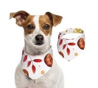 Tcoay Hoja botánica de otoño,Pañuelo con Babero para Mascotas, pañuelo para Perros y Gatos, Babero de Toalla, Bufanda Ajustable para Mascotas,M