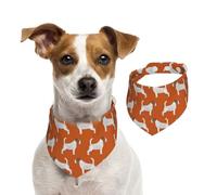 Tcoay Jack Russell Terriers Naranja Lindo Perro Jack Russell,Pañuelo con Babero para Mascotas, pañuelo para Perros y Gatos, Babero de Toalla, Bufanda Ajustable para Mascotas,S