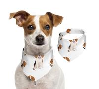 Tcoay Lindo patrón de Perro Beagle,Pañuelo con Babero para Mascotas, pañuelo para Perros y Gatos, Babero de Toalla, Bufanda Ajustable para Mascotas,M