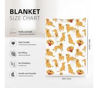 Tcoay Lindo patrón de Perro Golden Retriever,Manta Decorativa para sofá Cama o Silla, Manta de Viaje de 76 x 101 cm.