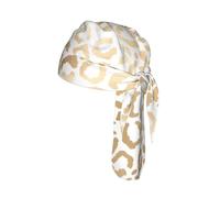 Tcoay Pasamontañas ajustables con bandana, protección solar, secado rápido, para deportes, elegante diseño de leopardo y guepardo, dorado y blanco.