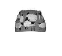 Tcoay Pasamontañas ajustables con bandana, protección solar, secado rápido, para deportes, ovejas, niños, gris, género neutro, animales de granja.