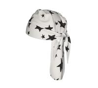 Tcoay Pasamontañas ajustables con bandana, protección solar, secado rápido, para deportes, tela de estrellas, color crema y negro.