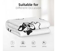 Tcoay Patrón de Perro Boston Terrier,Manta Decorativa para sofá Cama o Silla, Manta de Viaje de 76 x 101 cm.