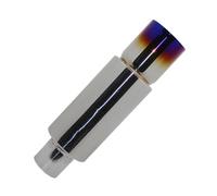 TCPCHKHOPP Doble Terminal Escape Cola de silenciador de Tubo de Motocicleta Universal, Salida de Extremo de Escape de 51/57/63MM, 89MM Doble Punta Escape(007 Blue 51mm)