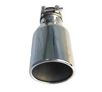 TCPCHKHOPP Doble Terminal Escape Tubo Silenciador Ligero Universal De 51/54/57/6/63/66/70/73/76/80MM Gran Calibre Cabezal Escape Oblicuo De Garganta Trasera Doble Punta Escape(60MM IN-115MM out)