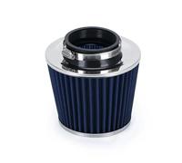 TCPCHKHOPP Filtro De Aire Universal 3 "y 76mm Tubo Entrada En Frío Kit Inducción Turbo Cono JR-AIT28 + IMK14 Maximizador Carga Manguera Entrada Aire(Filter Blue)