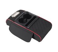 TCPCHKHOPP Listón Salpicadero Compartimento Central para Coche Caja Almacenamiento con Reposabrazos Organizador Cojín Elevación Portavasos Accesorios Interiores Moldura Interior(2)