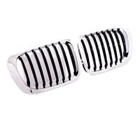 TCPCHKHOPP Parrilla Delantera para 3-Series para E46 para Coupe 1999-2003 para Cabrio 2000-2003 Marco Cromado Parrilla Frontal Riñón Simple Parrilla Inserto Parrilla Parachoques(Single Chrome Black)