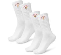 TCRZHHRX Calcetines Aperol Spritz Deportivos y Casuales para Hombre y Mujer - Algodón Transpirable con Bordado Blanco - Ideales para Tenis, Fiestas de Verano y Uso Diario - Pack de 2 Pares