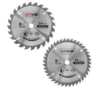 TCT135MXA - Juego de 2 hojas de sierra circular de madera para Bosch Makita Dewalt (135 x 30 mm, 2 unidades)