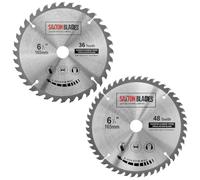 TCT165MXASK Saxton TCT Circular Wood Saw Blades 165mm x 20mm (anillo de 16mm) - Pack A compatible con Bosch Makita Dewalt, etc