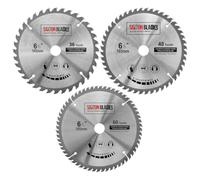TCT165MXCSK Saxton TCT Circular Wood Saw Blades 165mm x 20mm (anillo de 16mm) - Pack C compatible con Bosch Makita Dewalt, etc