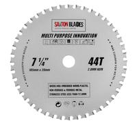 TCT18544TMPT20B Saxton TCT - Hoja de sierra circular multiusos de 185 mm x 44 T x 20 mm de diámetro (anillo de 16 mm) para madera y metal, compatible con Evolution Bosch, Dewalt, Ryobi, Makita, etc