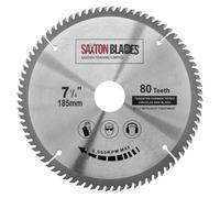 TCT18580T Hoja circular de sierra de madera Saxton TCT de 185 mm x 30 mm de diámetro x 80 t, compatible con Bosch Makita Dewalt, compatible con sierras de 190 mm